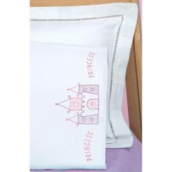 Childrens Stamped Pillowcase With White Perle Edge 1/pkg princess