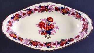 Royal Cauldon Majestic Relish, Fine China Dinnerware   Purple Flowers, Multicolo
