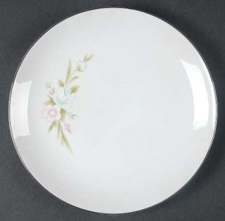Sango Chapel Rose Bread & Butter Plate, Fine China Dinnerware   Pink & Blue Flor