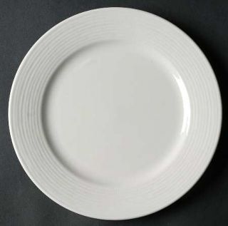 American Atelier Bamboo Salad Plate, Fine China Dinnerware   All White,Embossed