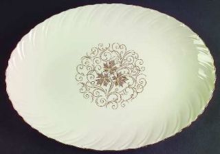 Lenox China Orleans 13 Oval Serving Platter, Fine China Dinnerware   Gold Leave