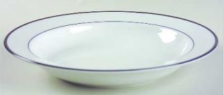 Spal Porcelanas Roulette Blue Large Rim Soup Bowl, Fine China Dinnerware   Blue