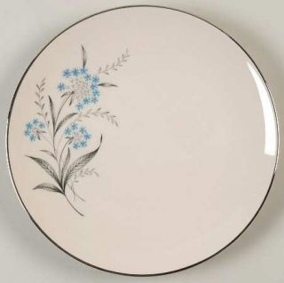 Fleetwood Fle5 (Left Side Decal) Salad Plate, Fine China Dinnerware   Blue Flora