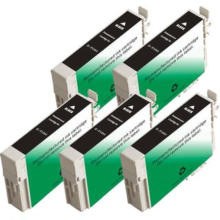 Epson T126120 (t1261) Black Remanufactured Ink Cartridge (pack Of 5) (BlackPrint yield 385 pages at 5 percent coverageNon refillableModel NL 5x Epson T1261 BlackWarning California residents only, please note per Proposition 65, this product may contain