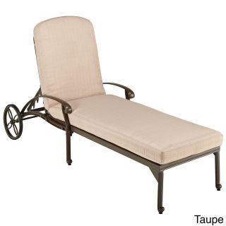 Floral Blossom Chaise Lounge Chair With Cushion (Charcoal, TaupeMaterials Cast aluminumFinish Charcoal, TaupeDimensions 19 inches high x 30.5 inches wide x 57 inches deepModel 5558 83Assembly required.This product will be shipped using Threshold deliv
