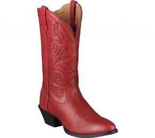 Womens Ariat Heritage Western R Toe   Red Deertan Full Grain Leather Boots