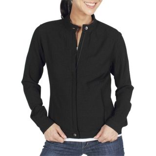 ExOfficio Savvy Zippy Jacket   Long Sleeve (For Women)   BLACK (S )