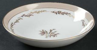 Noritake Nadya Fruit/Dessert (Sauce) Bowl, Fine China Dinnerware   Taupe Band, G