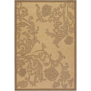 Recife Rose Lattice Natural/ Cocoa Rug (76 X 109) (NaturalSecondary colors CocoaPattern FloralTip We recommend the use of a non skid pad to keep the rug in place on smooth surfaces.All rug sizes are approximate. Due to the difference of monitor colors,