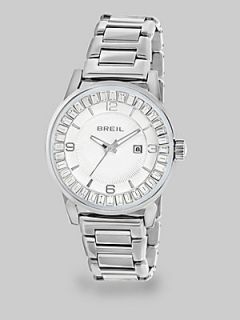 Breil Swarovski Crystal & Stainless Steel Watch   Silver