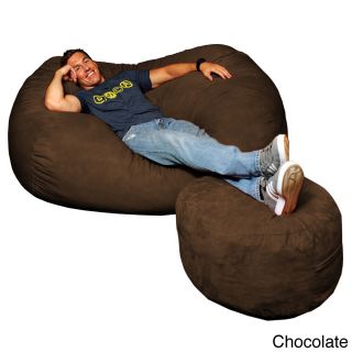 Theater Sack 6 foot Bean Bag Couch In Plush Microsuede Fabric