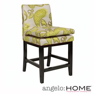 Angelohome Marnie Modern Lemongrass Upholstered 23 inch Bar Stool