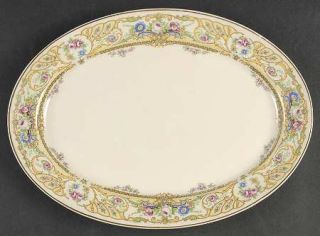 Syracuse Rose Marie 12 Oval Serving Platter, Fine China Dinnerware   Yellow Scr
