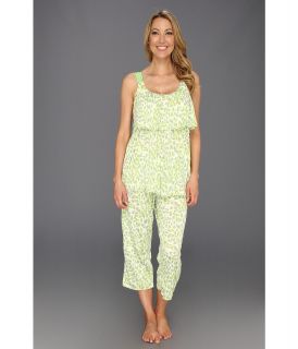 Anne Klein A Crush On Crinkle Cropped PJ Set w/ Tank Womens Pajama Sets (White)