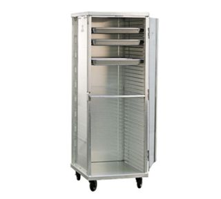 New Age Mobile Full Height Enclosed Pan Rack w/ (24)12x20 in Pan Capacity & End Loading