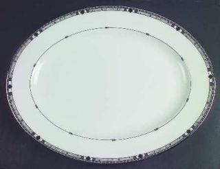 Lenox China Kara 16 Oval Serving Platter, Fine China Dinnerware   Debut Collect
