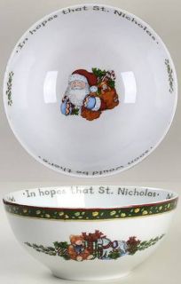 Portmeirion Christmas Story 7 All Purpose Bowl, Fine China Dinnerware   Scenes