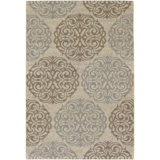 Five Seasons Montecito/ Cream sky Blue Area Rug (76 X 109) (CreamSecondary colors Sky Blue, tanPattern FloralTip We recommend the use of a non skid pad to keep the rug in place on smooth surfaces.All rug sizes are approximate. Due to the difference of 