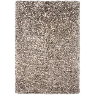 Hand woven Abstract Sterling Silver Wool Rug (36 X 56)