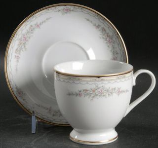 Gorham Buttercup (New, 1994) Footed Cup & Saucer Set, Fine China Dinnerware   Pi