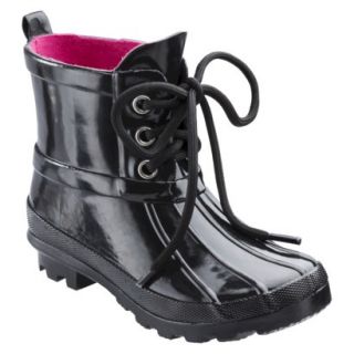 Girls Fisherman Rain Boots   Black 3 4
