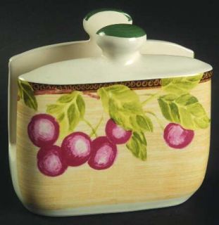 Interiors (PTS) Newbury Napkin Holder, Fine China Dinnerware   Stoneware, Fruit,