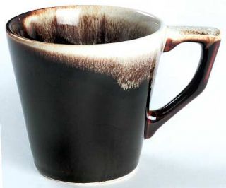 Pfaltzgraff Gourmet Brown Mug, Fine China Dinnerware   Brown Drip Design On Edge