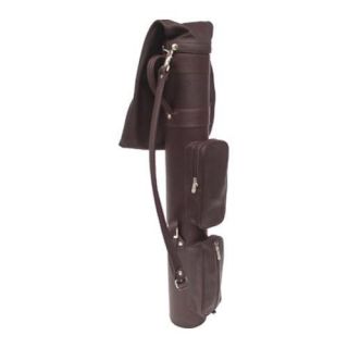 Piel Leather Executive Golf Travel Bag 8240 Chocolate Leather