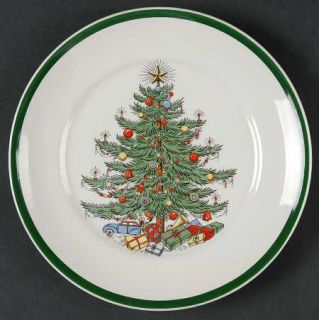 Cuthbertson Christmas Tree (Wide Green Band) Bread & Butter Plate, Fine China Di