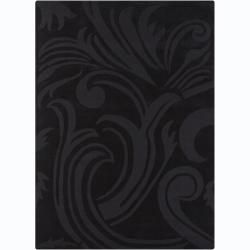 Hand tufted Mandara Black Wool Rug (7 X 10) (GreyPattern GeometricTip We recommend the use of a  non skid pad to keep the rug in place on smooth surfaces. All rug sizes are approximate. Due to the difference of monitor colors, some rug colors may vary s