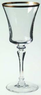 Tiffin Franciscan Delphi Wine Glass   Stem #17687, Gold Trim