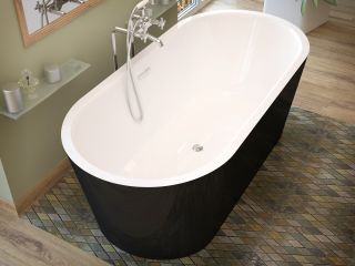 Atlantis Whirlpools 3267VY Valley 32 inch by 67 inch Freestanding One Piece Soaker Tub w/Center Drain