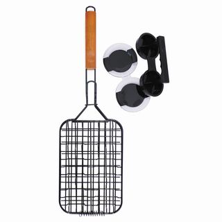 Mr. Bar b q Mini Burger Grilling Kit (Steel, MS, ABS, Wood, PPDimensions 20 inches long x 6 inches wide x 2.5 inches deep)