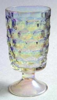 Federal Glass  Colonial Iridescent Water Goblet   1960S, Iridescent, Pressed