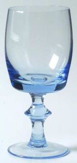 Unknown Crystal Unk3183 Light Blue Wine Glass   All Light Blue,Square Bowl,Wafer