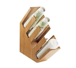 Cal Mil 4 Section Cup Lid Organizer   Bamboo