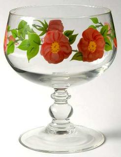 Franciscan Desert Rose (England/ Portugal Bkstamp) Glassware Footed Dessert, Fin