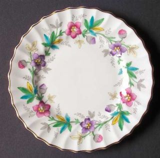 Royal Doulton Chatsworth Pink/Purple Bread & Butter Plate, Fine China Dinnerware