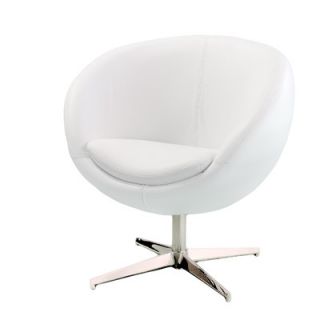 Home Loft Concept Stenze Modern White Leather Roundback Chair W8961129