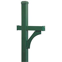 Salsbury In ground Deluxe Green Mailbox Post (aluminumMailbox dimensions 25 inches high x 4 inches wide x 81 inches deepArm dimensions 3.5 inches high x 14 inches wide x 3.5 inches deep)