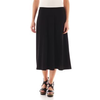 LIZ CLAIBORNE Calf Length Skirt, Black