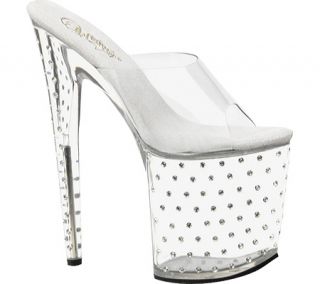 Womens Pleaser Stardust 801   Clear/Clear High Heels