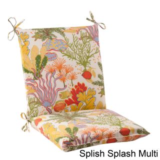 Pillow Perfect Splish Splash Outdoor Squared Chair Cushion