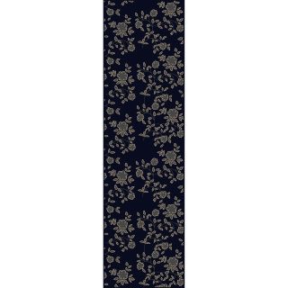 Impressions Black Abstract Area Rug (22 X 77)
