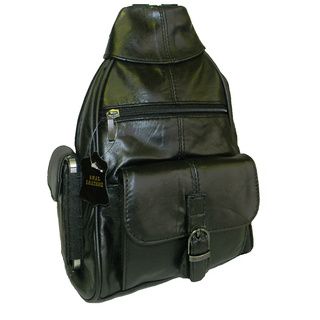 Hollywood Tag Triangle Backpack (BlackSnap flap pocketBuckle detailSide zip accessCell phone pocketFront zip pocketBack hook and loop pocketAdjustable zip convertible strapsDimensions 12 inches high x 8.5 inches wide x 4 inches deepWeight 1.5 pounds )