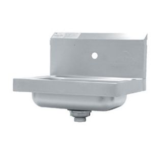 Advance Tabco Wall Hand Sink   14x10x5 Bowl, 1 Splash Faucet Hole, Basket Drain