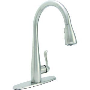 Premier Faucets 284453 Sanibel Lead Free Single Handle Pull Down Kitchen Faucet
