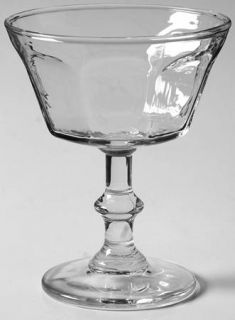 Bryce Antique Clear Champagne/Tall Sherbet   Stem #1147, Clear, Panel Design