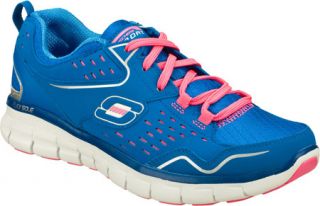 Womens Skechers Synergy A Lister   Blue/Hot Pink Training Shoes
