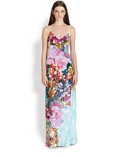 Clover Canyon Pool Flower Printed Racerback Maxi Dress  